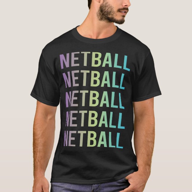 Lila Blue Netball T Shirt (Framsida)
