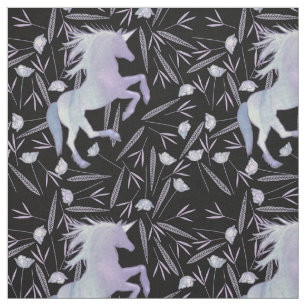 Lila Blue och Rosa Unicorn Mönster Tyg