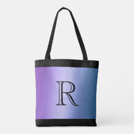 Lila Blue Ombre-gradient med Monogram Tygkasse