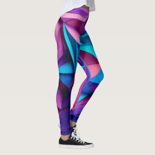 "Lila & Blue Ombre Leggings: Vibrant Färg för Leggings