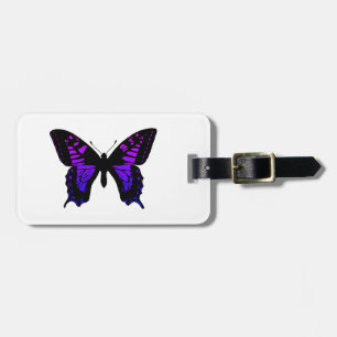 Lila Blue Ombre Vinge Butterfly Bagagebricka