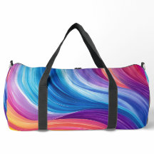 LILA BLUE ORANGE GULT ABSTRAKT VÅGAR