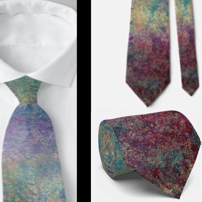 Lila Blue Peacock Abstrakt Neck Tie Necktie Slips (Skapare uppladdad)