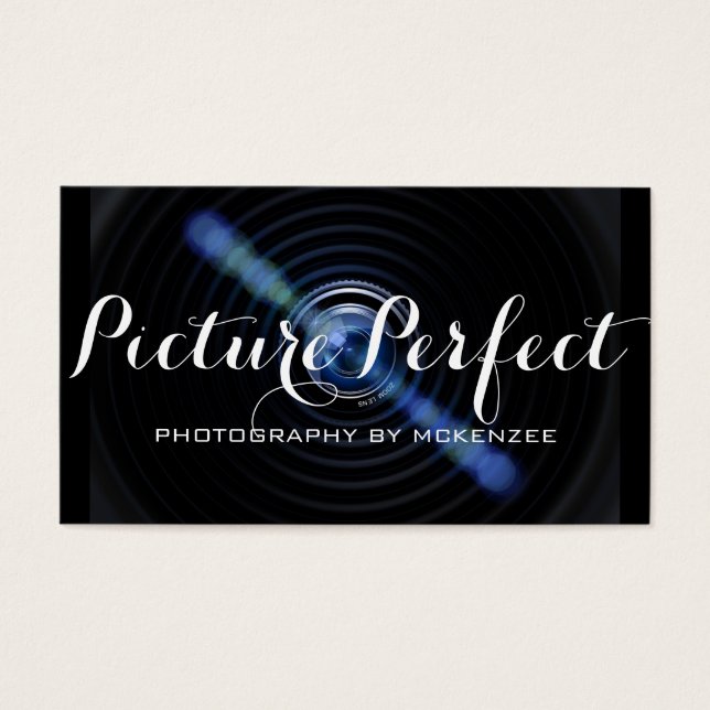 Lila Blue Photograf Card Visitkort (Framsidan)