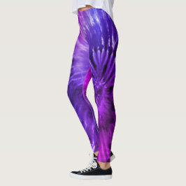 Lila & Blue Psychedelic Starburst Tie Dye Leggings