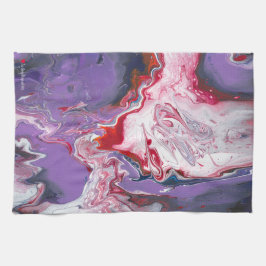 Lila Blue Red Orange White Abstrakt Kökshandduk