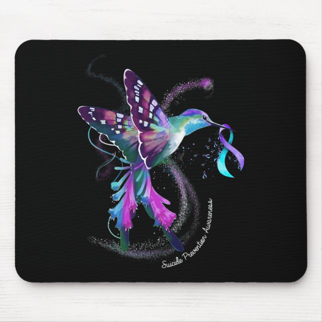 Lila Blue Ribbon Suicide Prevention Awareness Musmatta (Framsidan)