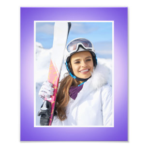 Lila Blue Rosa Aura Gradient Gräns Fototryck