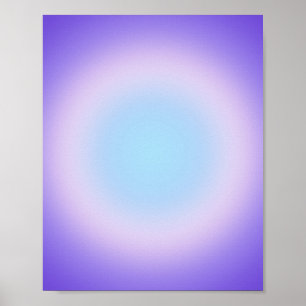 Lila Blue Rosa Aura Gradient Poster