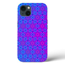Lila Blue Rosa Kaleidoscope Mönster Boho