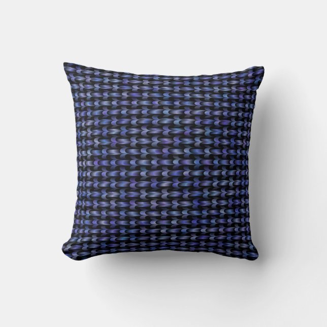 Lila Blue Rosa Weave Mönster Kudde (Framsida)