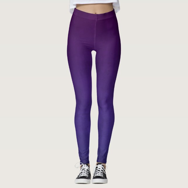 Lila Blue Rustic ombre-mörk Leggings (Framsida)