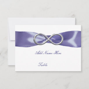 Lila Blue Silver Infinity Bord Place Card OSA Kort