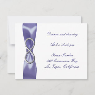 Lila Blue Silver Infinity Wediting Card