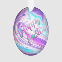 Lila Blue Swirls Glad påsk Egg