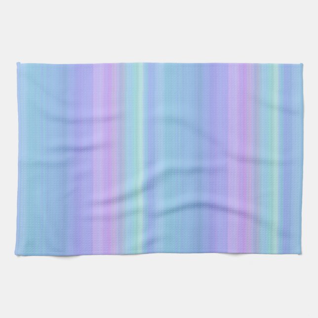 Lila Blue Turcos Grönt Pastel Kitchen Towel Kökshandduk (Horisontell)