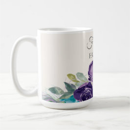 Lila Blue Watercolor Blommigt 50 och Fabulous Kaffemugg