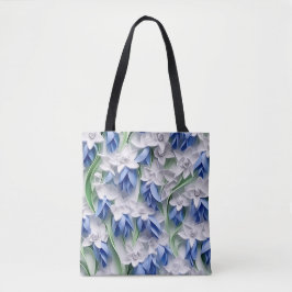 LILA BLUE WHITE 3DLOOK BLUEBELLFLÖDEN TYGKASSE