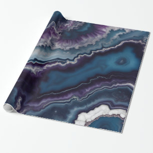 Lila Blue White Agate Marble-design Presentpapper