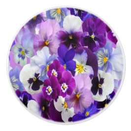 Lila Blue White Blommigt Pansy Flowers Knopp