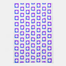 Lila Blue White Circles Squares 4Alex Kökshandduk