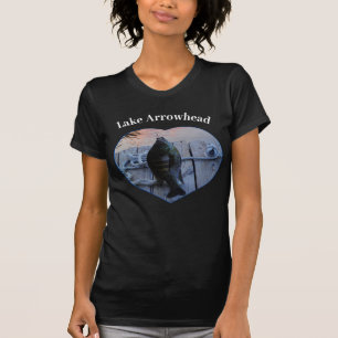 Lila Bluegill Fish Photo Heart Sjö Arrowhad T Shirt