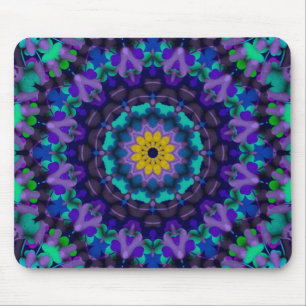 Lila Blues Sunros Geometric Art Mousepad Musmatta