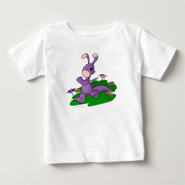 Lila Blumaroo marschering genom Roo Island Tee Shirt (Framsida)