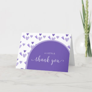 Lila Boho Arch Sweetheat Valentine Baby Shower Tack Kort