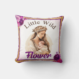 Lila Boho Baby Shower Kudde