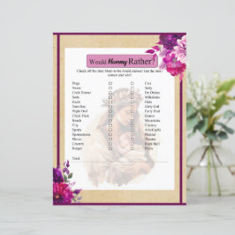 Lila Boho Baby Shower skulle hellre spela Mamma än