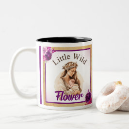 Lila Boho Baby Shower Två-Tonad Mugg