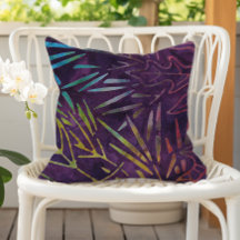 Lila Boho Batikbladsmönster