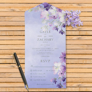 Lila Boho Blommigt Lila Middag