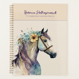 Lila Boho Horse Anpassningsbar Back to school