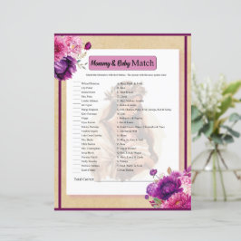 Lila Boho Mamma och Baby Match-spel