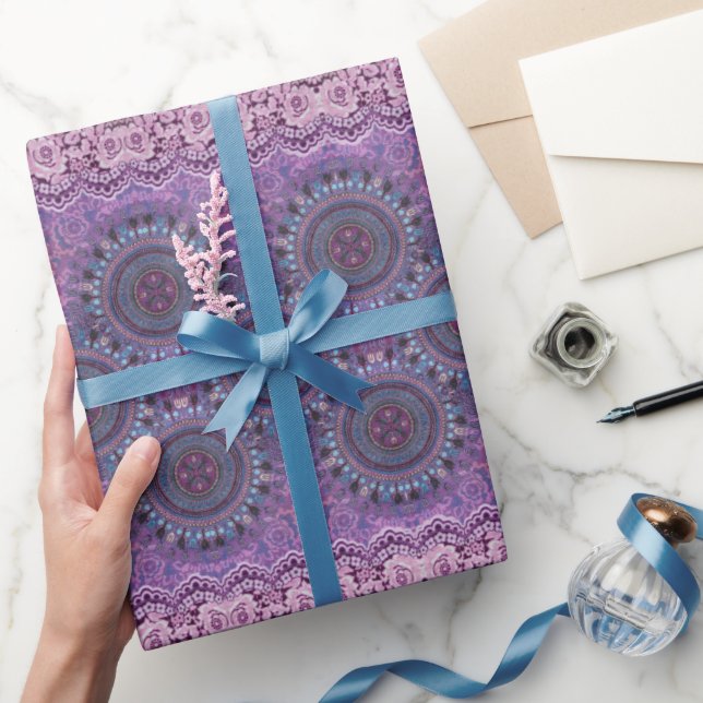 Lila Boho Stil Presentpapper (Gåvor)