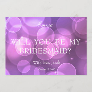 Lila Bokeh Glitter kommer att bli min briljant Inbjudningar
