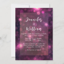 Lila Bokeh Gnistra Silver String Ljus Bröllop