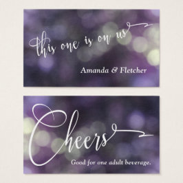 Lila Bokeh Light & Typography 32 Drink Biljett