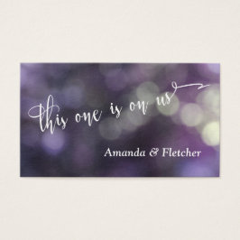 Lila Bokeh Light & Typography 32 Drink Biljett