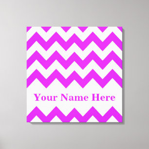 Lila Bold Chevron med namn vid Emporio Moffa Canvastryck