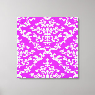 Lila Bold Damask @ Emporiomoffa Canvastryck