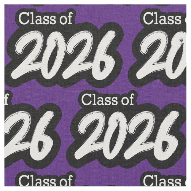 Lila Bold Push Class of 2026 Tyg (Närbild)