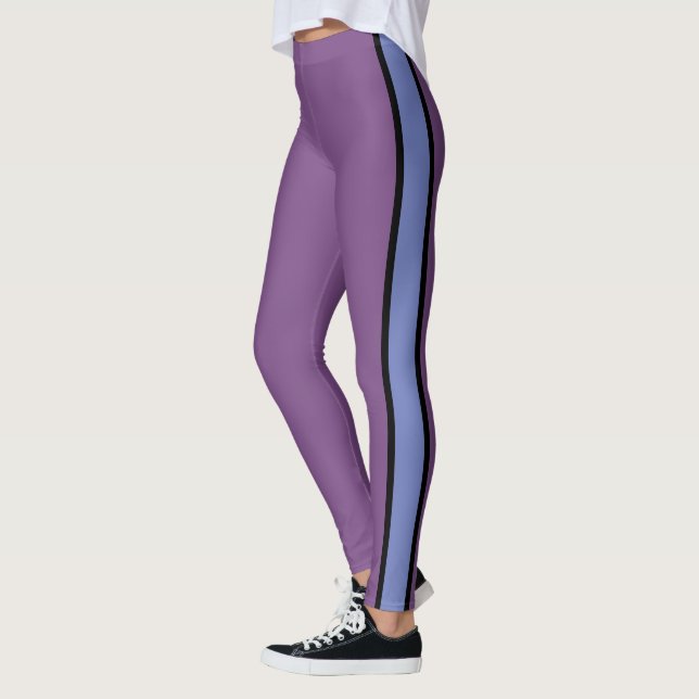 Lila Bold Rand Leggings (Vänster)