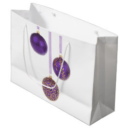 Lila Boll julprydnader Large Gift Bag