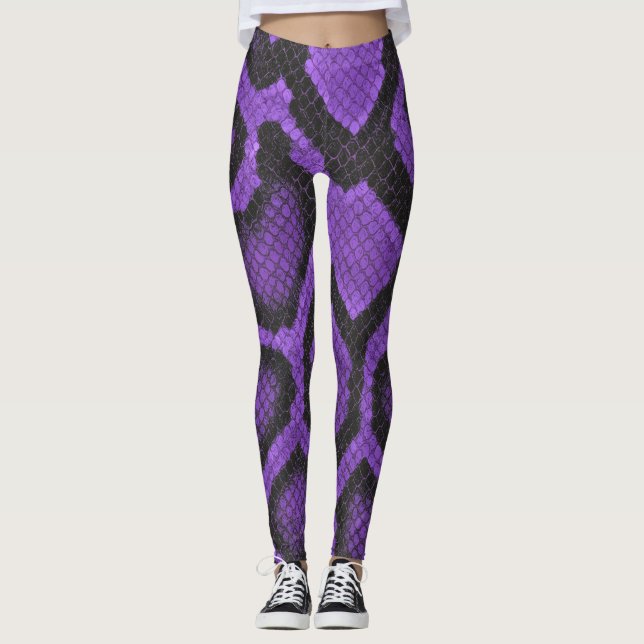 Lila bollpython-legging style 2 leggings (Framsida)