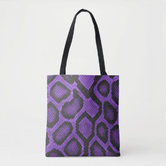 Lila Bollpython Totebag Stil 2 Tygkasse