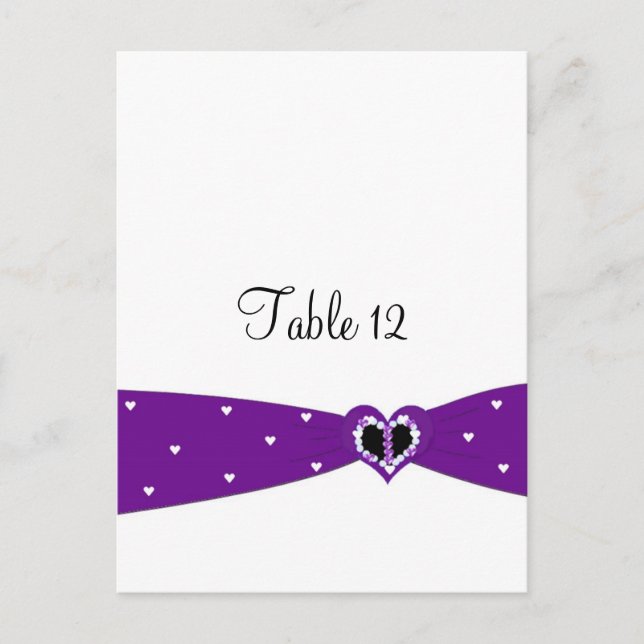 Lila Bord-platskort Vykort (Framsida)