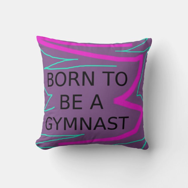 Lila BORDE BLI ETT GYMNAST-Dekorativ kudde (Framsida)